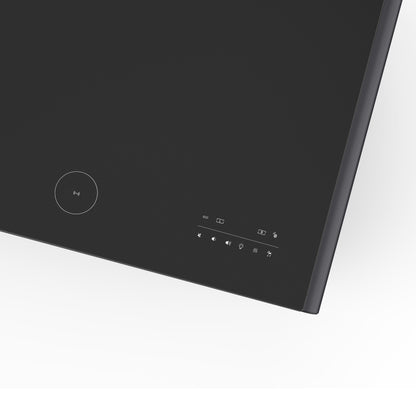 Table basse intelligente noire Forno Evoluto Tavolo de 51 pouces – Deux tiroirs réfrigérés, audio Bluetooth 5.0, chargement sans fil et éclairage d'ambiance RVB