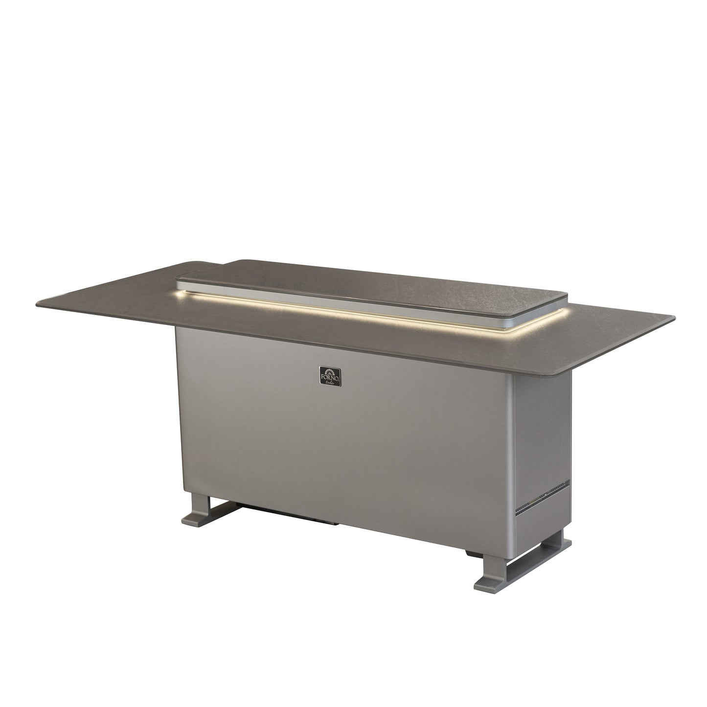 Elevato Table de bar intelligente, noir grès, réfrigérateur-congélateur de 5,3 cu.ft avec commande Bluetooth