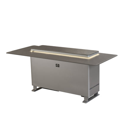 Elevato Table de bar intelligente, noir grès, réfrigérateur-congélateur de 5,3 cu.ft avec commande Bluetooth