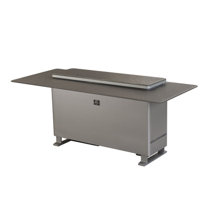 Elevato Table de bar intelligente, noir grès, réfrigérateur-congélateur de 5,3 cu.ft avec commande Bluetooth