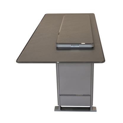 Elevato Table de bar intelligente, noir grès, réfrigérateur-congélateur de 5,3 cu.ft avec commande Bluetooth