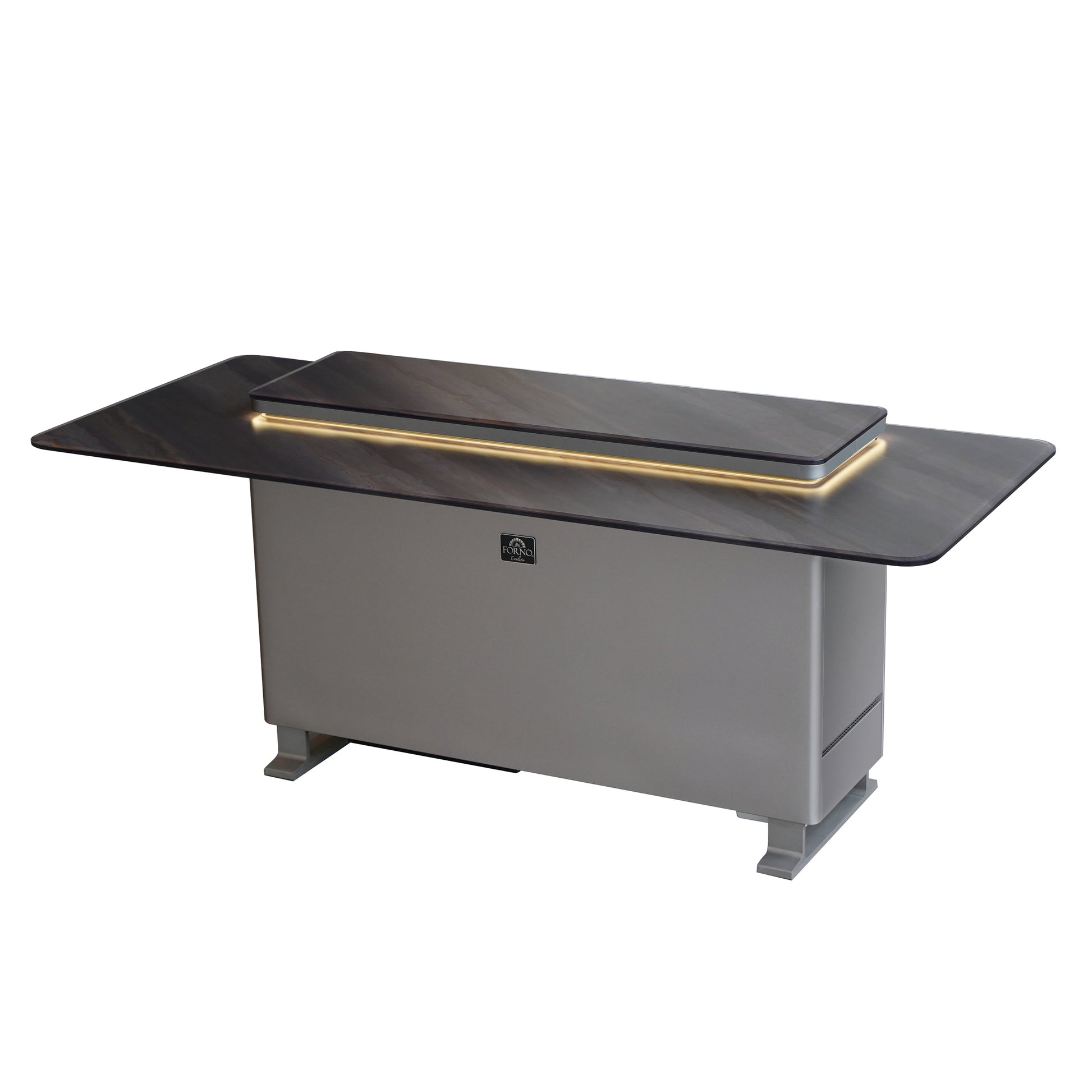 Elevato Smart Bar Table, Midnight Marble, 5.3 cu.ft fridge and freezer with Bluetooth control - Forno Appliances