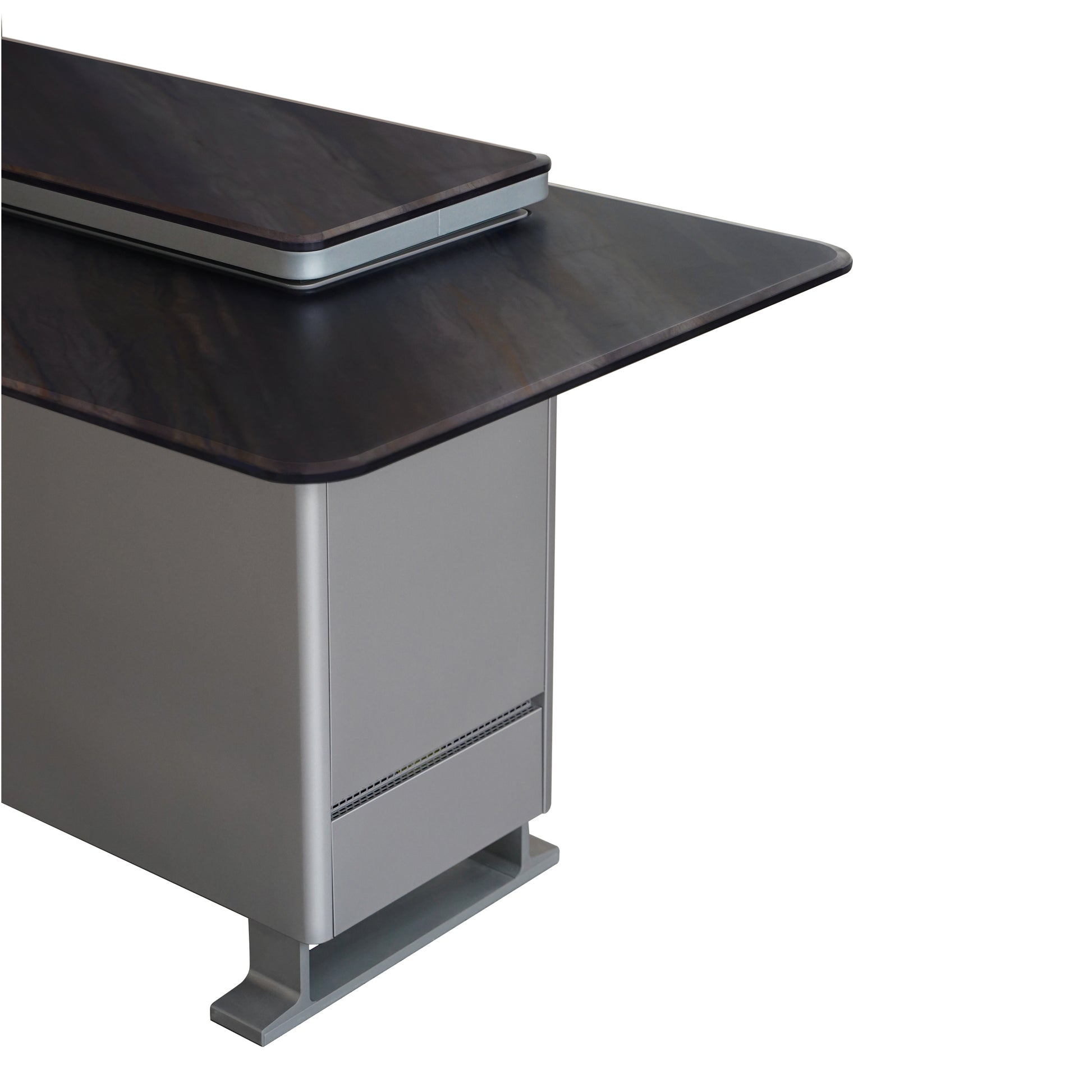 Elevato Smart Bar Table, Midnight Marble, 5.3 cu.ft fridge and freezer with Bluetooth control - Forno Appliances