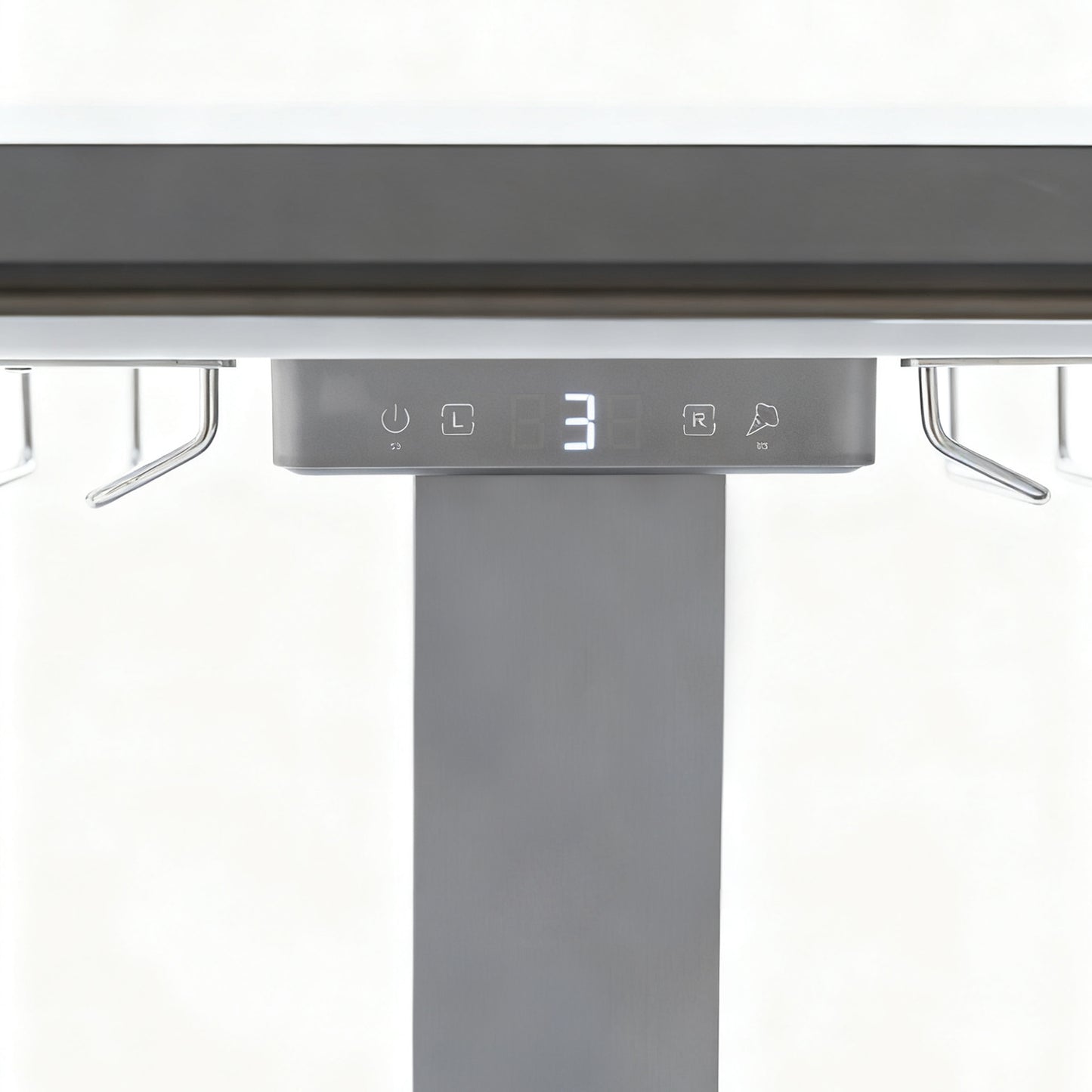 Elevato Smart Bar Table in White, 5.3 cu.ft fridge and freezer with Bluetooth control