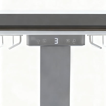 Elevato Smart Bar Table in White, 5.3 cu.ft fridge and freezer with Bluetooth control