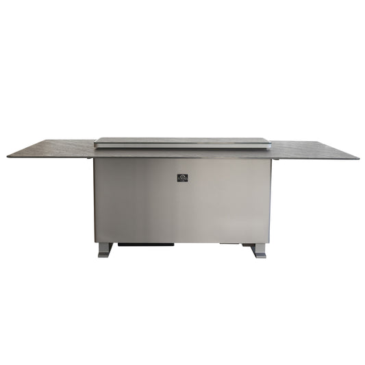 Cinetico Smart Dining Table, Sandstone Black, 5.3 cu.ft fridge and freezer with Bluetooth control