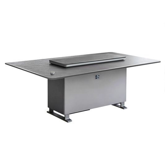 Cinetico Smart Dining Table, Sandstone Black, 5.3 cu.ft fridge and freezer with Bluetooth control
