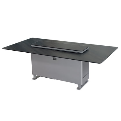 Cinetico Smart Dining Table, Midnight Marble, 5.3 cu.ft fridge and freezer with Bluetooth control - Forno Appliances