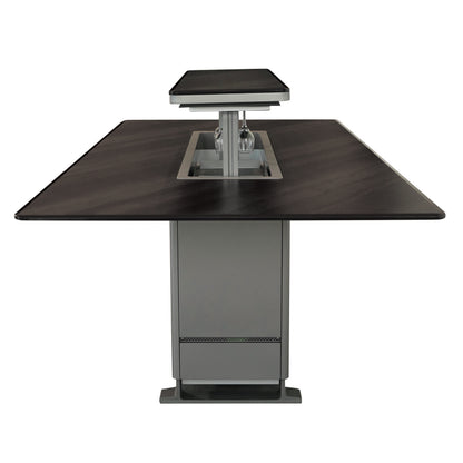 Cinetico Smart Dining Table, Midnight Marble, 5.3 cu.ft fridge and freezer with Bluetooth control - Forno Appliances