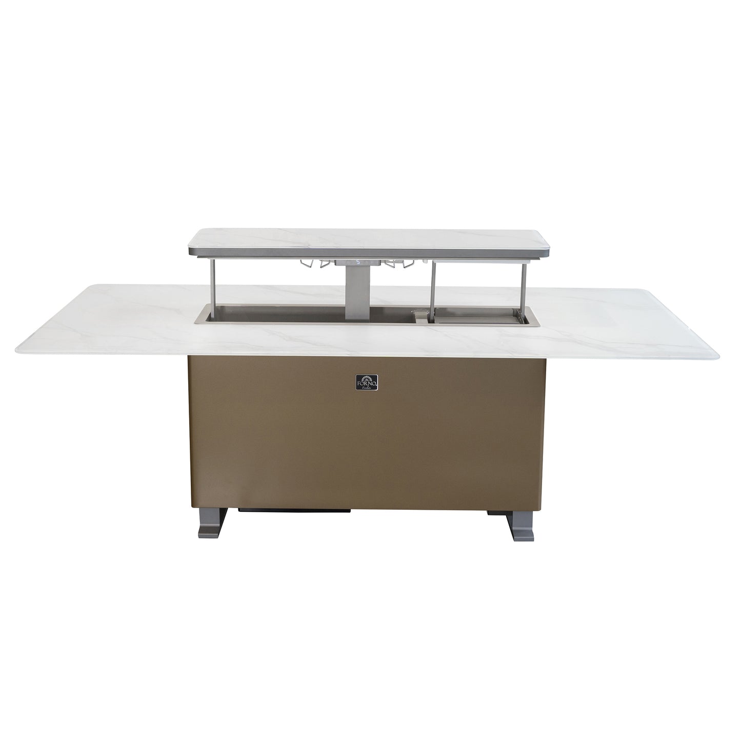 Cinetico Mesa de comedor inteligente en blanco, refrigerador y congelador de 5.3 cu.ft con control Bluetooth