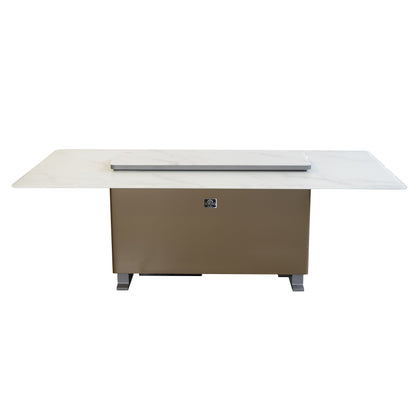 Cinetico Mesa de comedor inteligente en blanco, refrigerador y congelador de 5.3 cu.ft con control Bluetooth