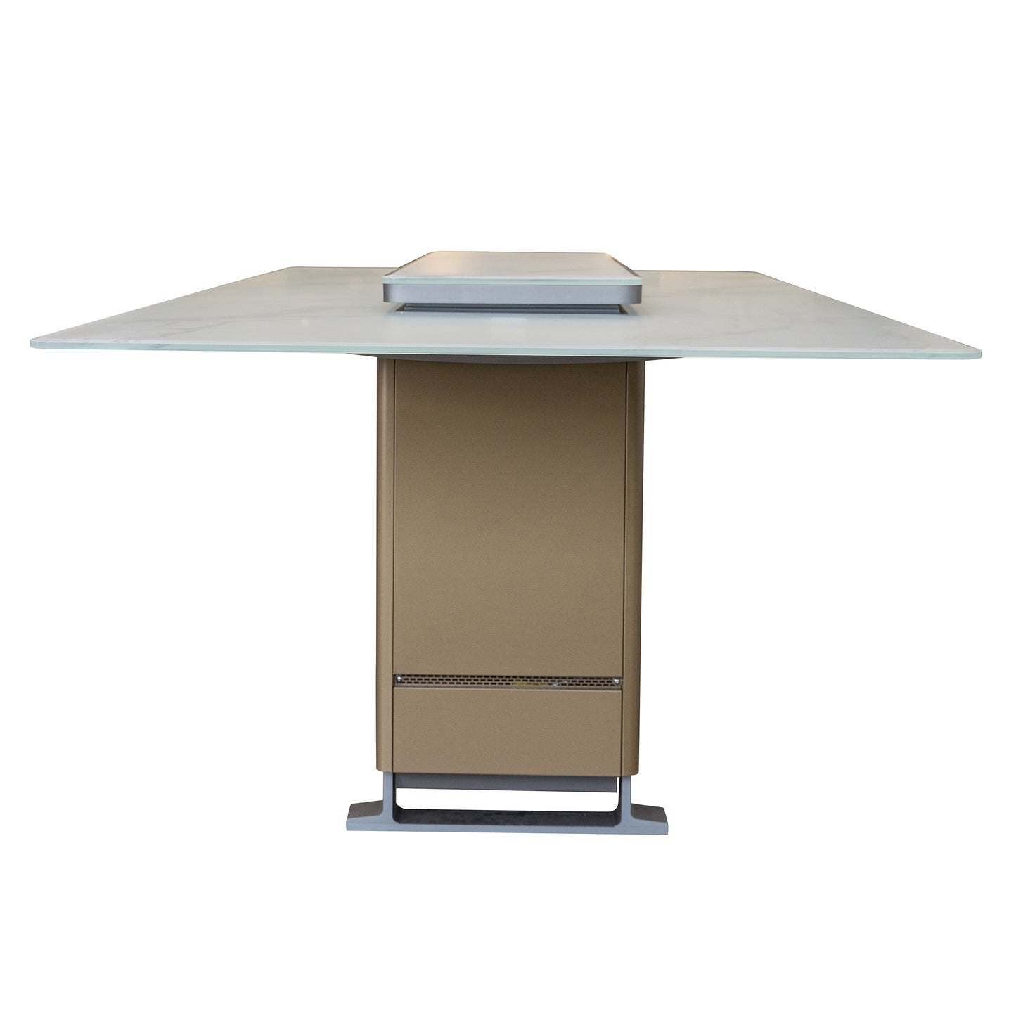 Cinetico Mesa de comedor inteligente en blanco, refrigerador y congelador de 5.3 cu.ft con control Bluetooth