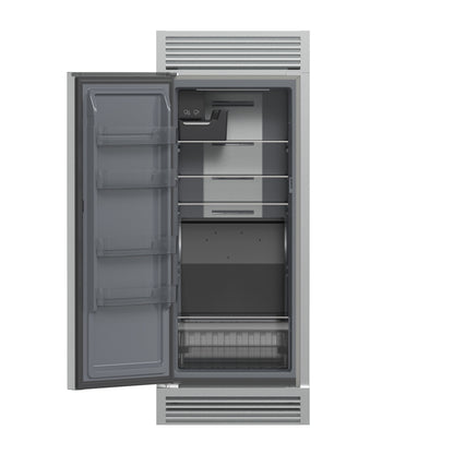 Congelador Forno Fortezza de 32 pulgadas con apertura a la izquierda, parrilla de borde estándar, acero inoxidable, con máquina de hielo automática