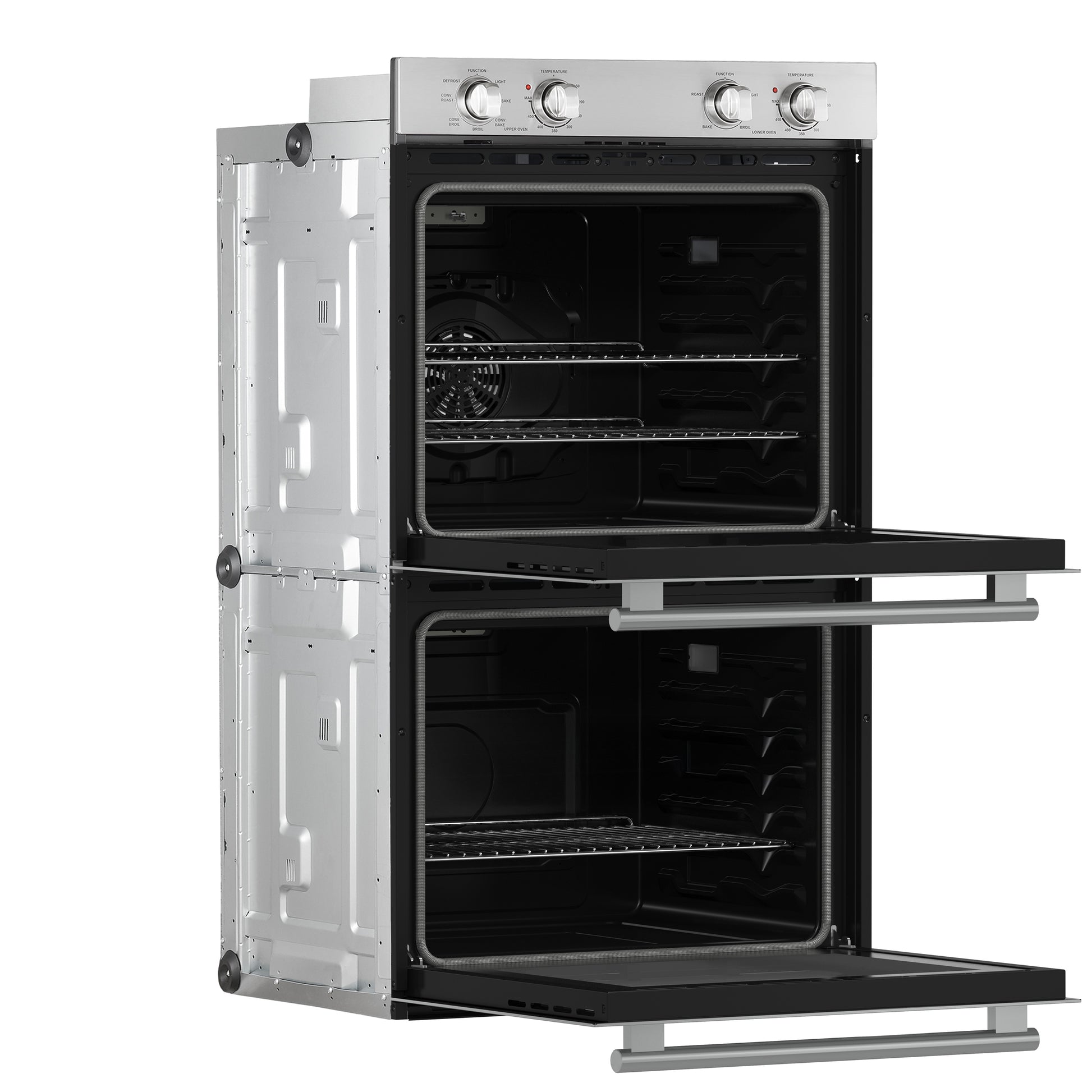 Forno Vomero 30-Inch Double Wall Oven, Stainless Steel, 10 cu.ft Total Capacity, 7100W Convection, Mechanical Controls, Self-Cleaning Function - Forno Appliances