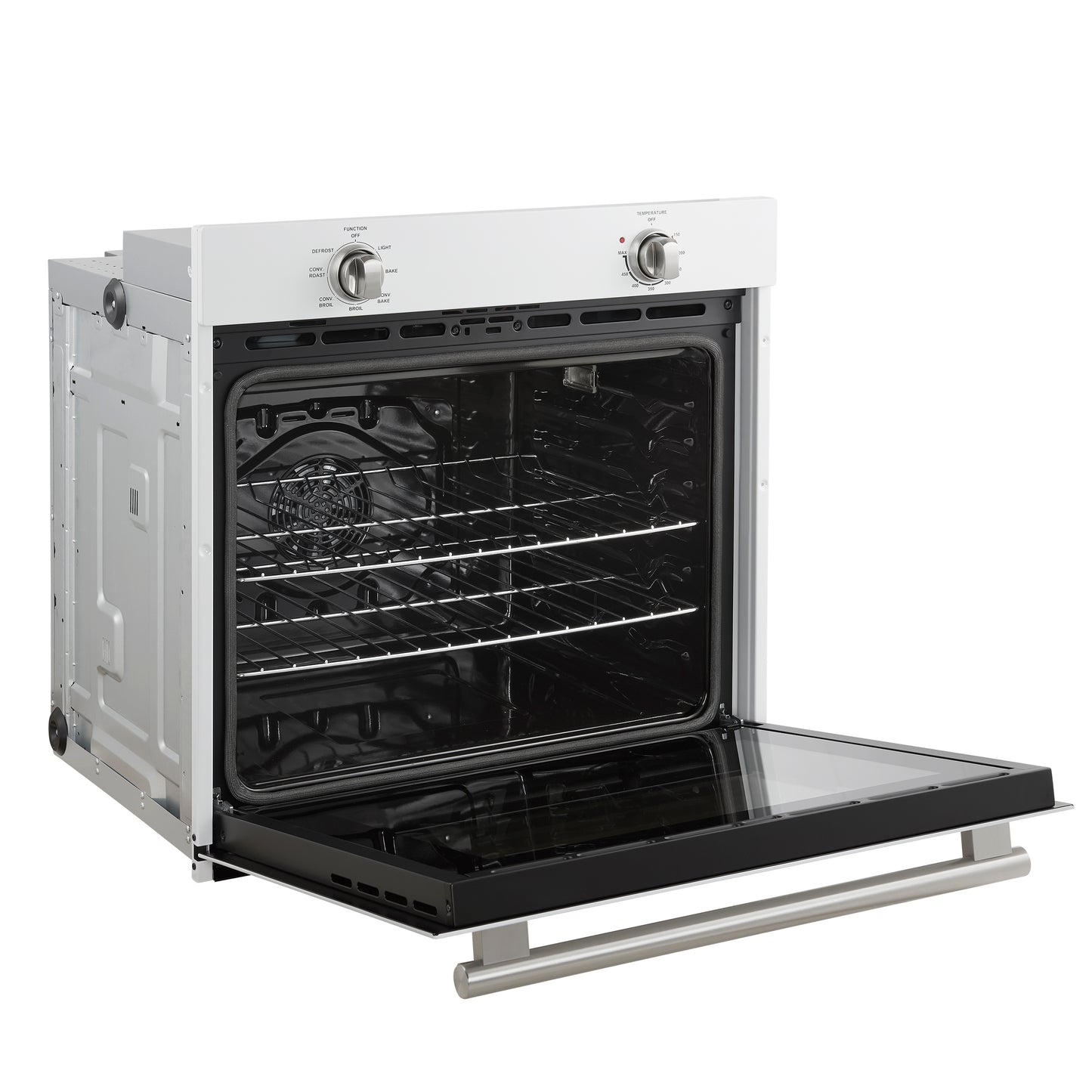 Forno Vomero 30-Inch Wall Oven, White, 5 cu.ft Capacity, 3550 Watts Convection, Mechanical Controls, Manuel Steam Clean