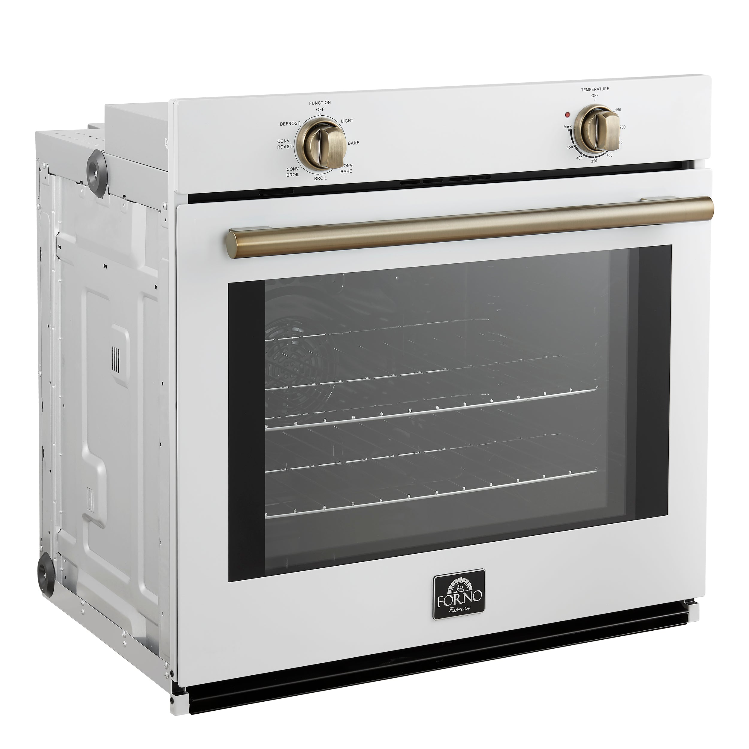 Forno Vomero 30-Inch Wall Oven, White, 5 cu.ft Capacity, 3550