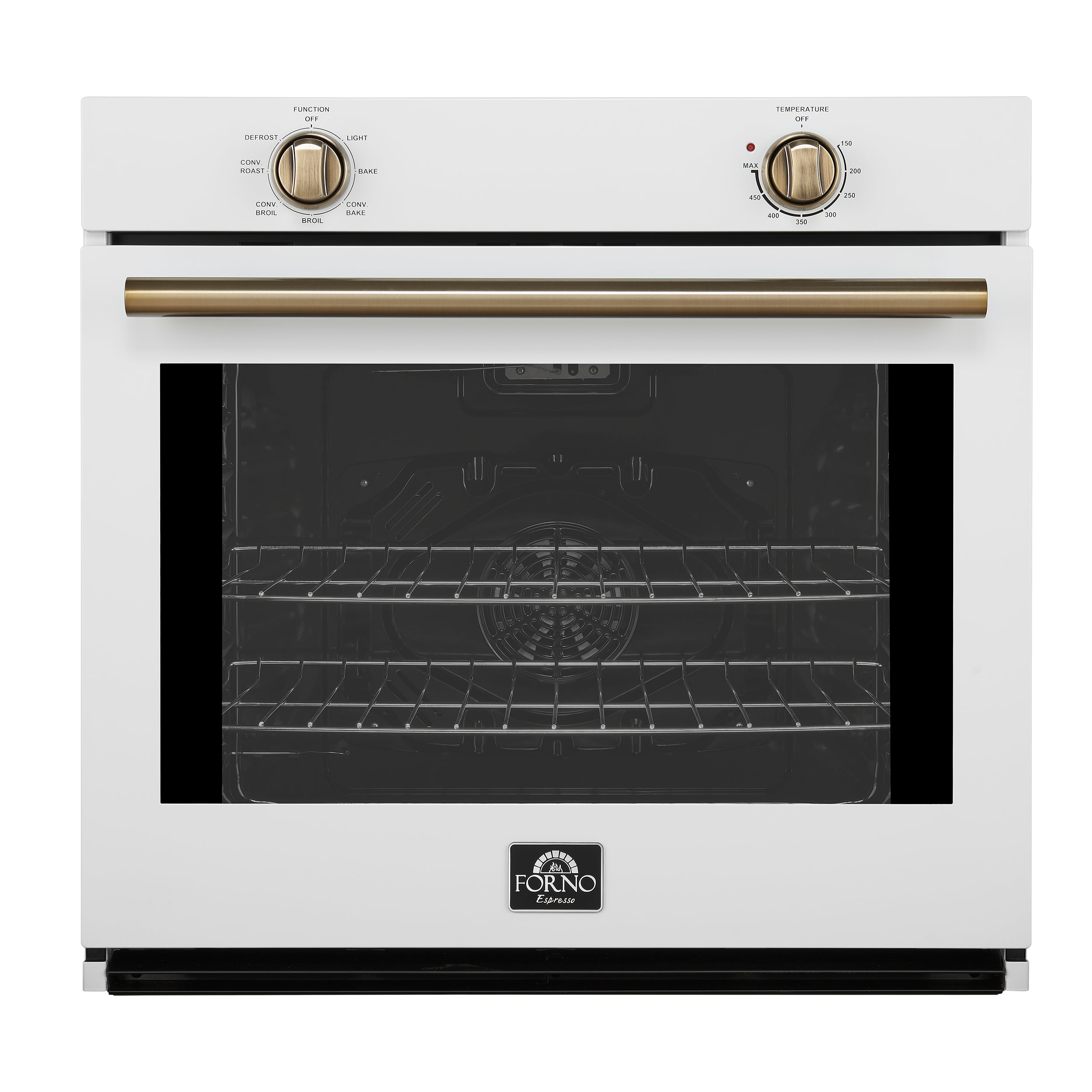 Forno Vomero 30-Inch Wall Oven, White, 5 cu.ft Capacity, 3550