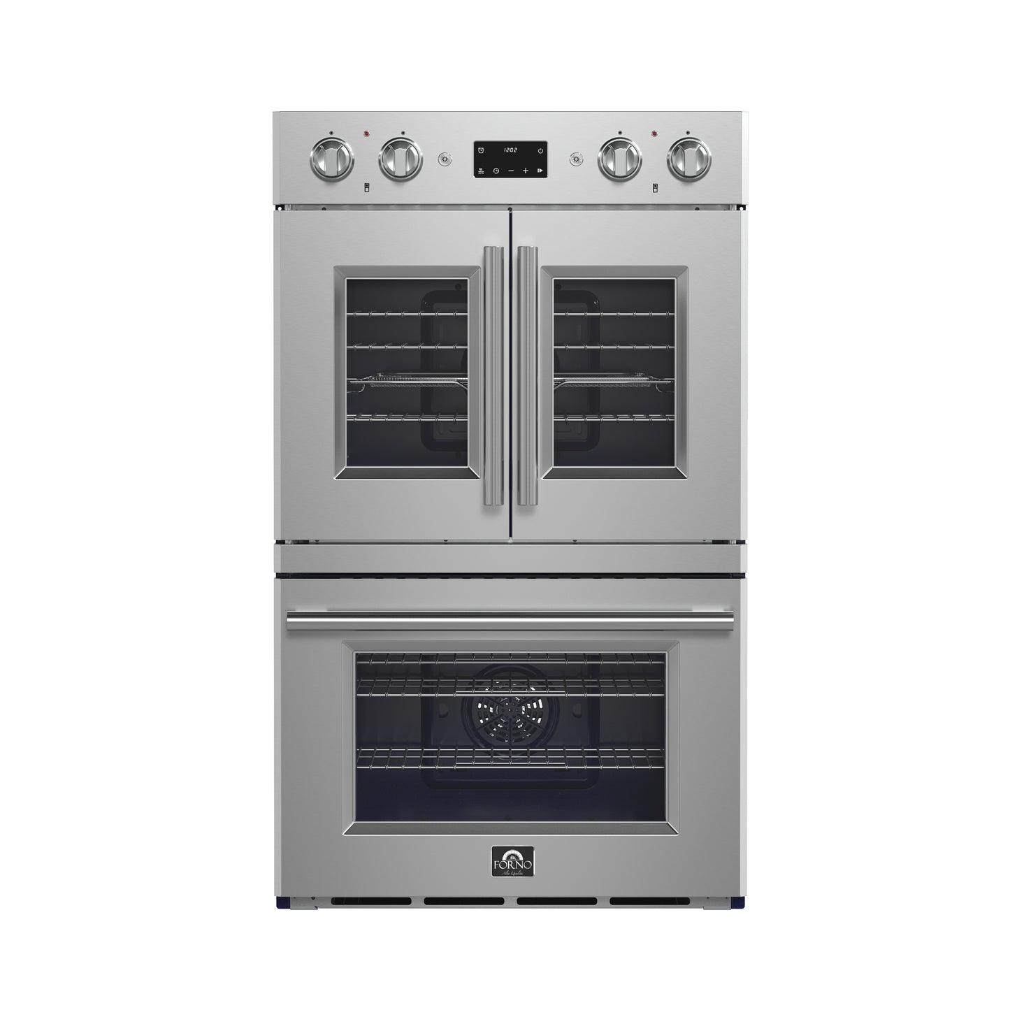 Four électrique double porte française Forno Gallico de 30 pouces, acier inoxydable, cuisson par convection, panneau de commande tactile, fonction autonettoyante
