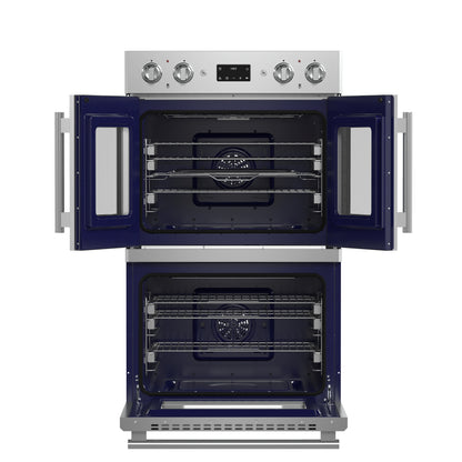Four électrique double porte française Forno Gallico de 30 pouces, acier inoxydable, cuisson par convection, panneau de commande tactile, fonction autonettoyante