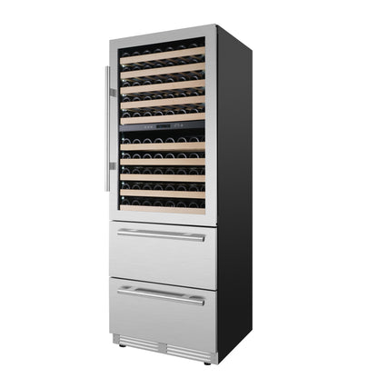 Cave à vin et refroidisseur de boissons à double zone Forno Celano 30 pouces, 21,3 cu.ft, Acier inoxydable