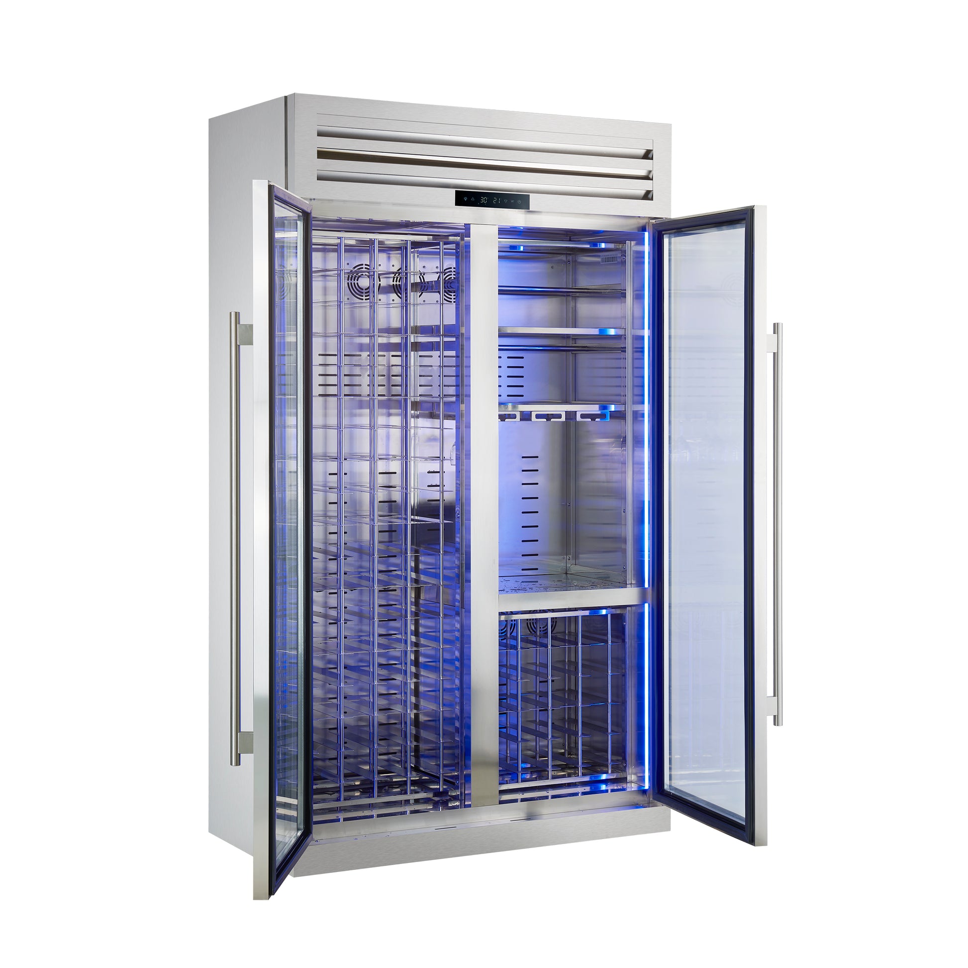 Abruzzo 48" Wine Cooler, Dual Zone, 30 cu.ft., 130 bottles, Display & Service Shelves, Stemware Racks, Rust resistant - Forno Appliances