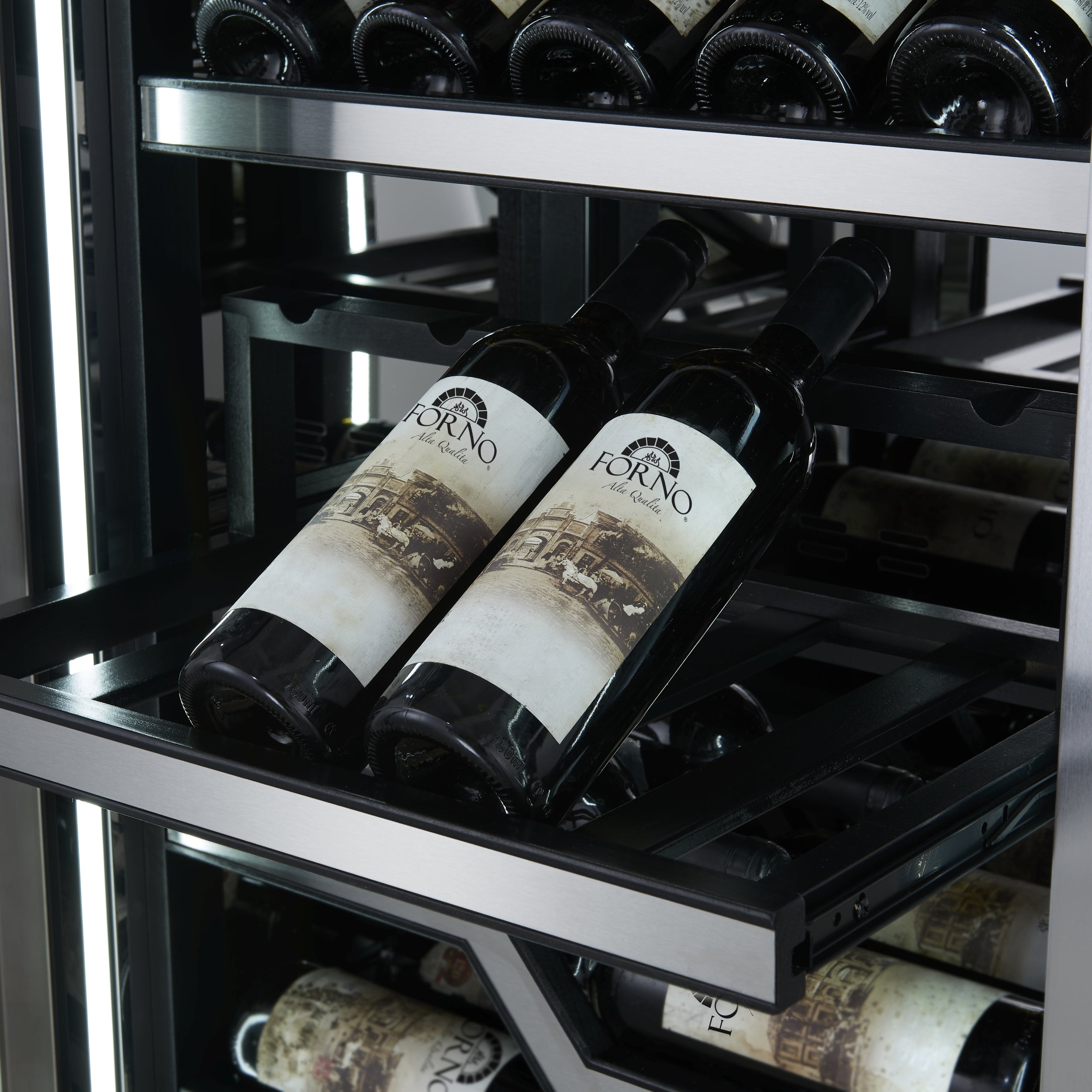 FORNO Abruzzo 48-Inch Dual Zone Wine Cellar, 102 Bottles, 24 cu. ft.,