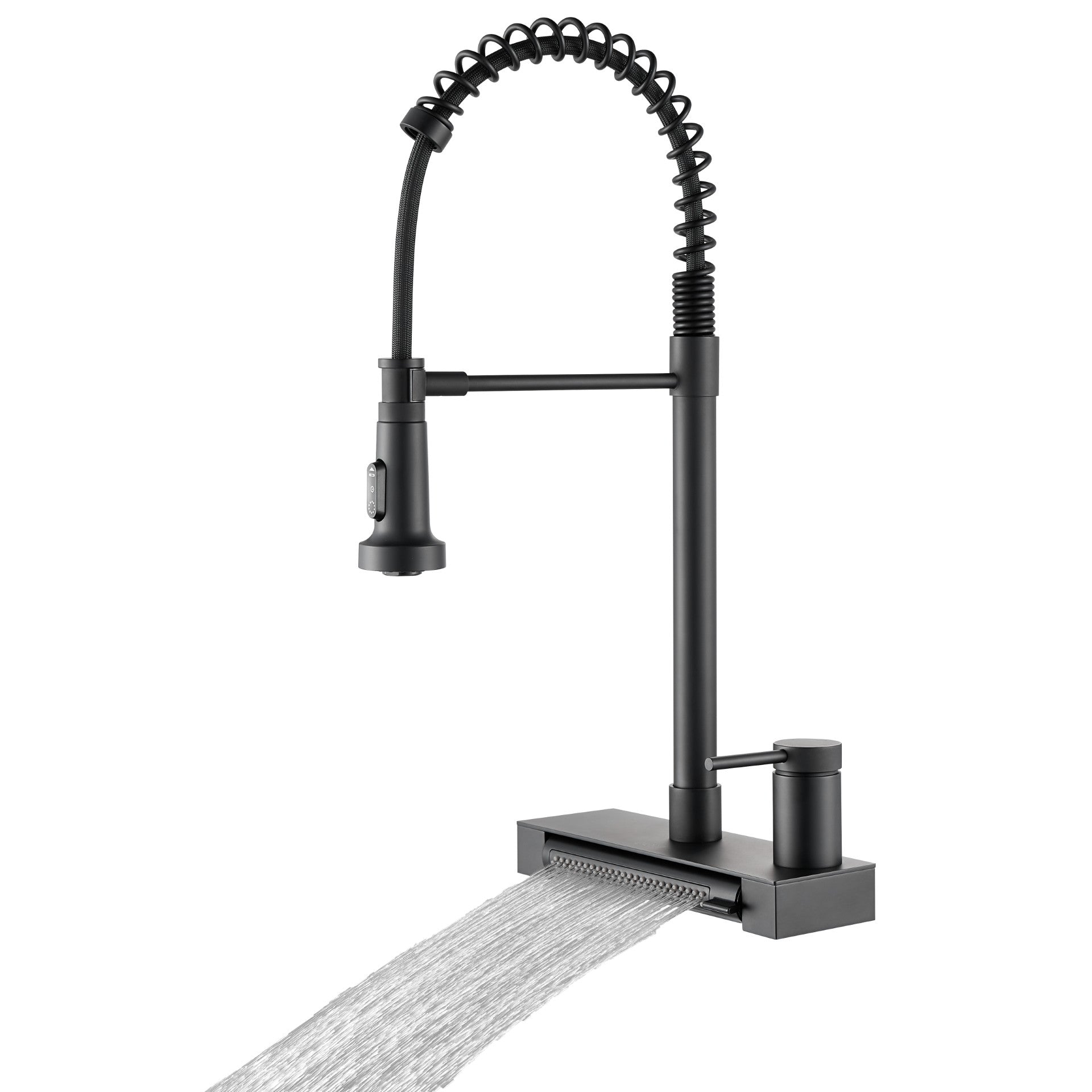 FORNO ACQUA 4 function pull-Down Waterfall Kitchen Faucet Black - Forno Appliances