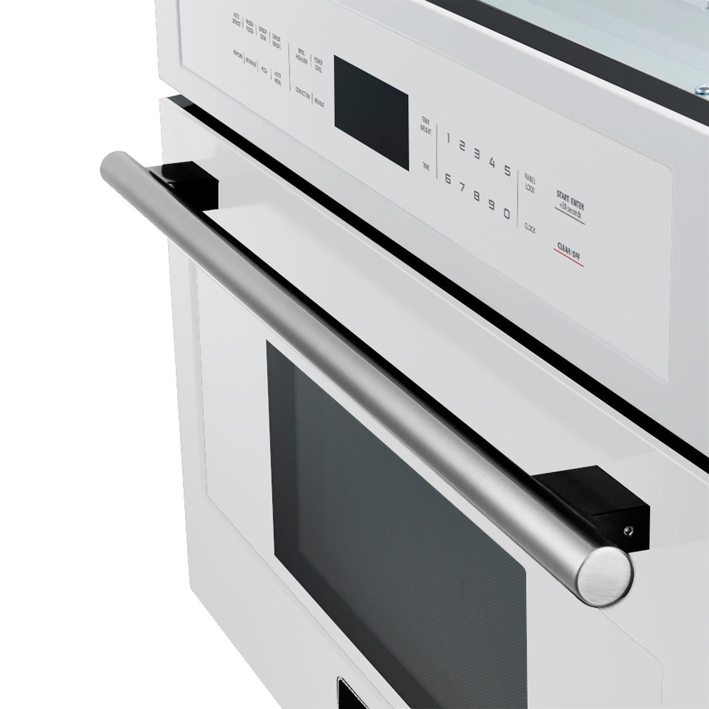 Horno compacto Oliena Espresso White de 30 pulgadas y 1750 vatios y microondas de 1000 vatios, 1,6 pies cúbicos.