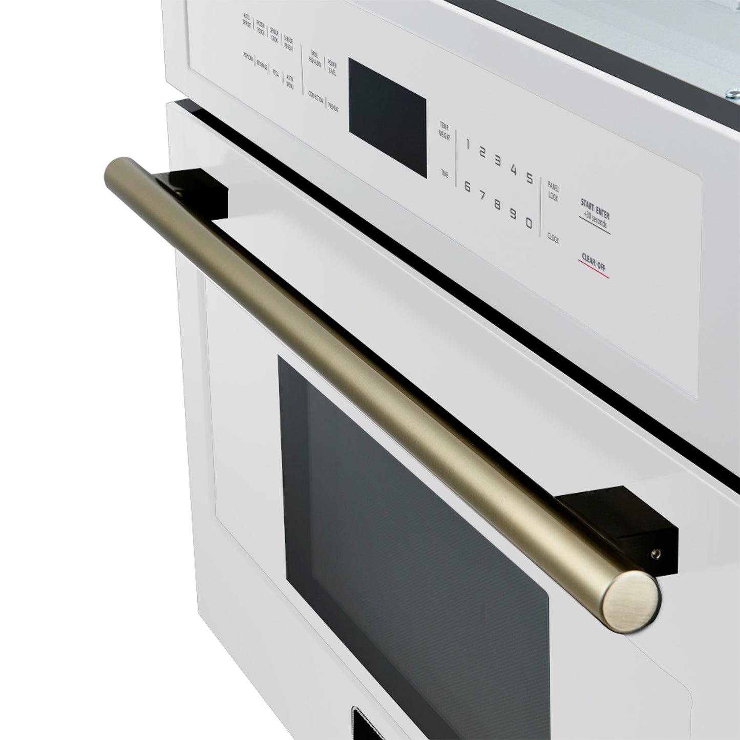 Horno compacto Oliena Espresso White de 30 pulgadas y 1750 vatios y microondas de 1000 vatios, 1,6 pies cúbicos.