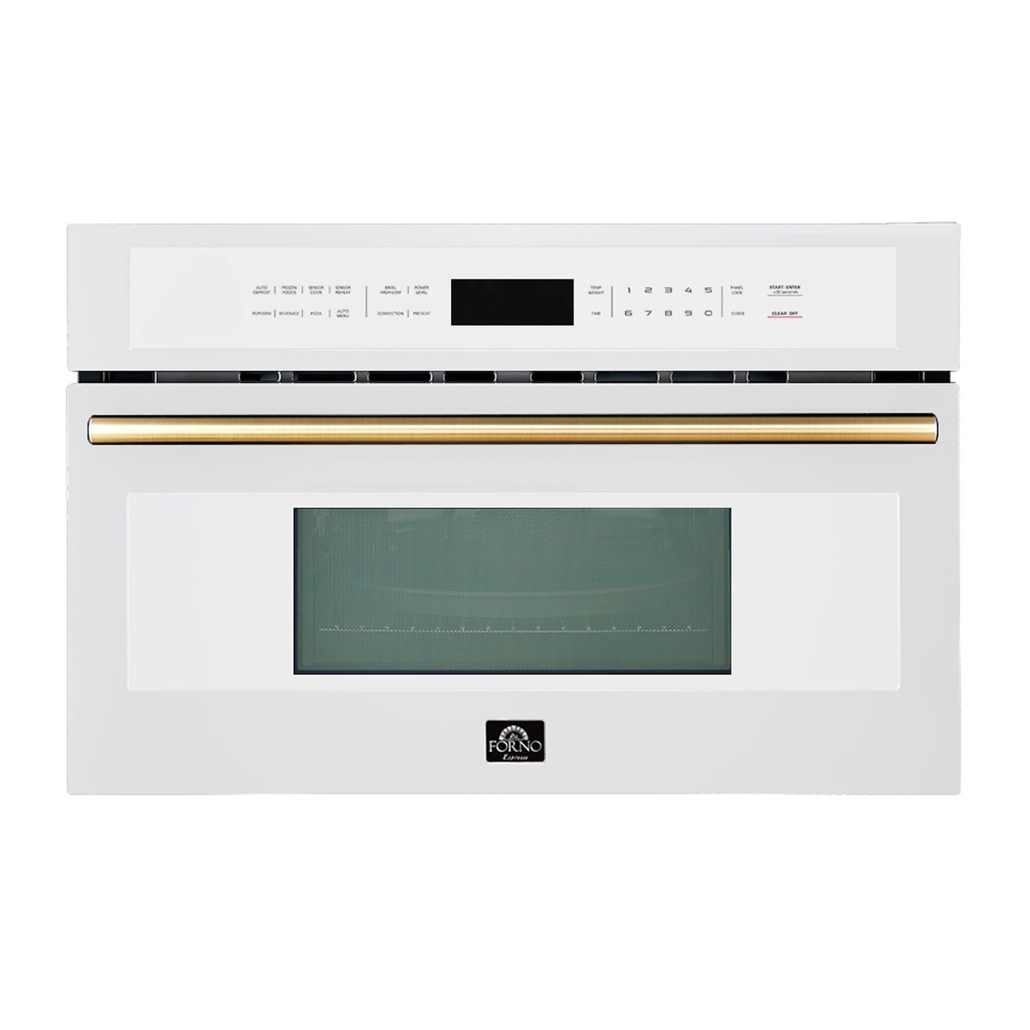 Horno compacto Oliena Espresso White de 30 pulgadas y 1750 vatios y microondas de 1000 vatios, 1,6 pies cúbicos.