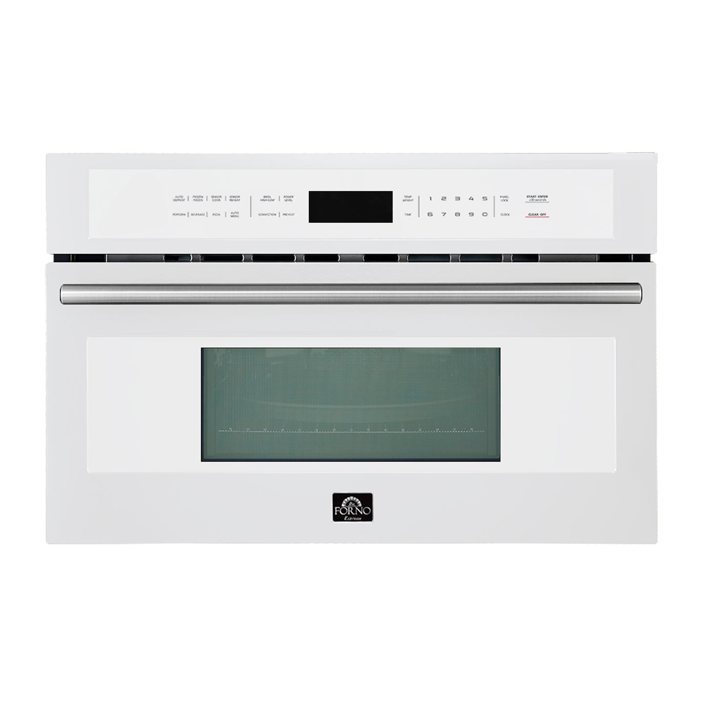 Horno compacto Oliena Espresso White de 30 pulgadas y 1750 vatios y microondas de 1000 vatios, 1,6 pies cúbicos.