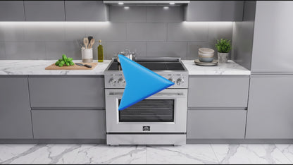 Cuisinière à induction Forno Maximus de 36 pouces avec friteuse à air