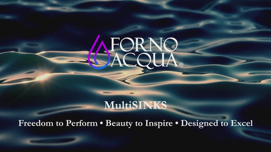 FORNO ACQUA Poste de travail sous plan à 3 niveaux MultiSINK de 45 po avec accessoires sur mesure