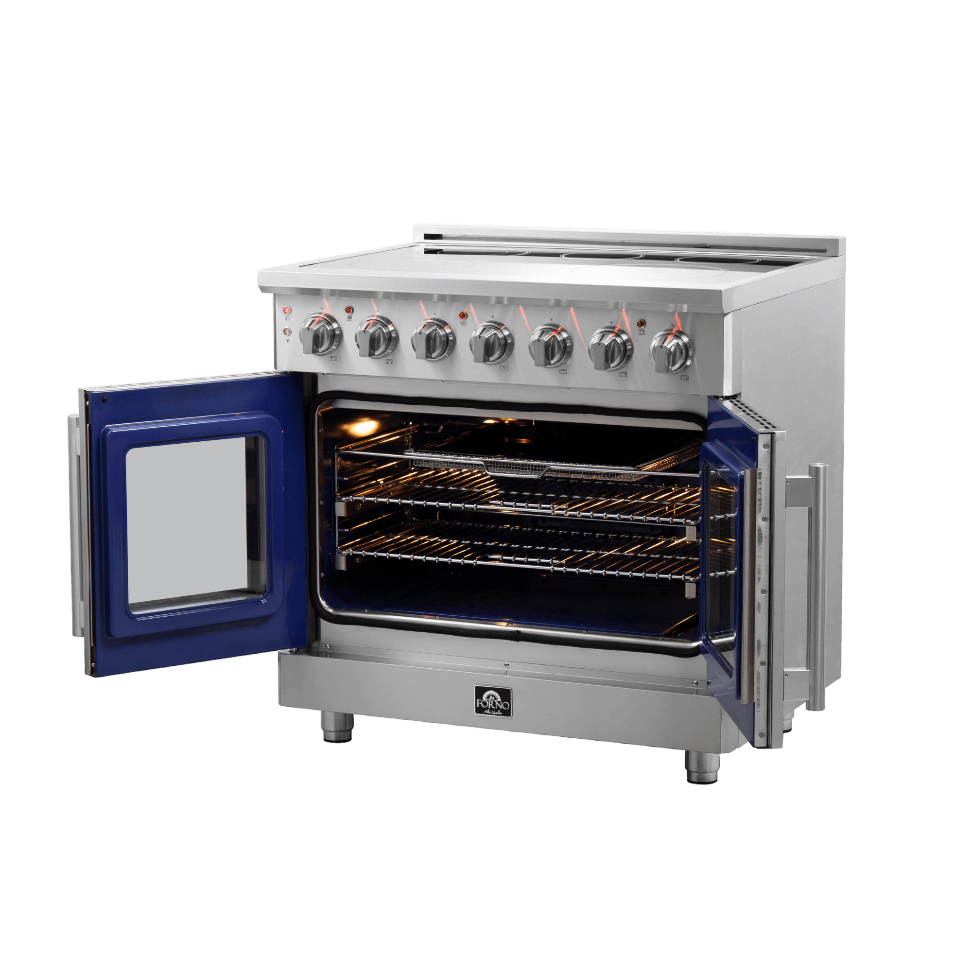 FORNO Massimo 36" Freestanding French Door Electric Range - Image 5
