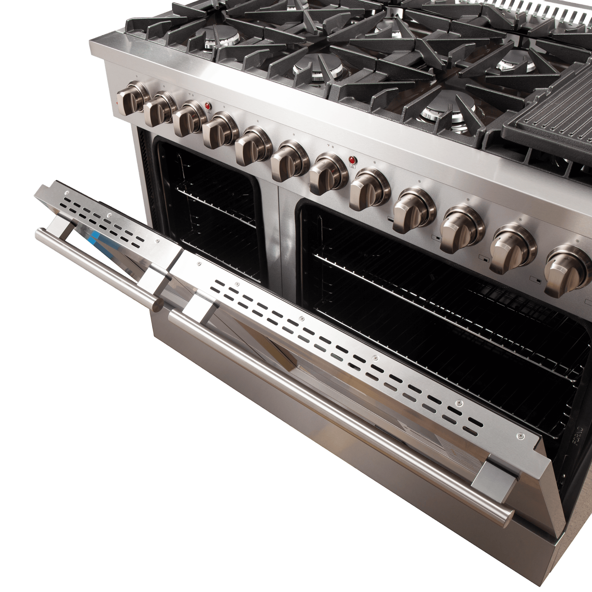 FORNO Galiano 48-inch Dual Fuel Range Stainless Steel, 8 Burners, 6.58 cu.ft. Double Ovens - Image 5
