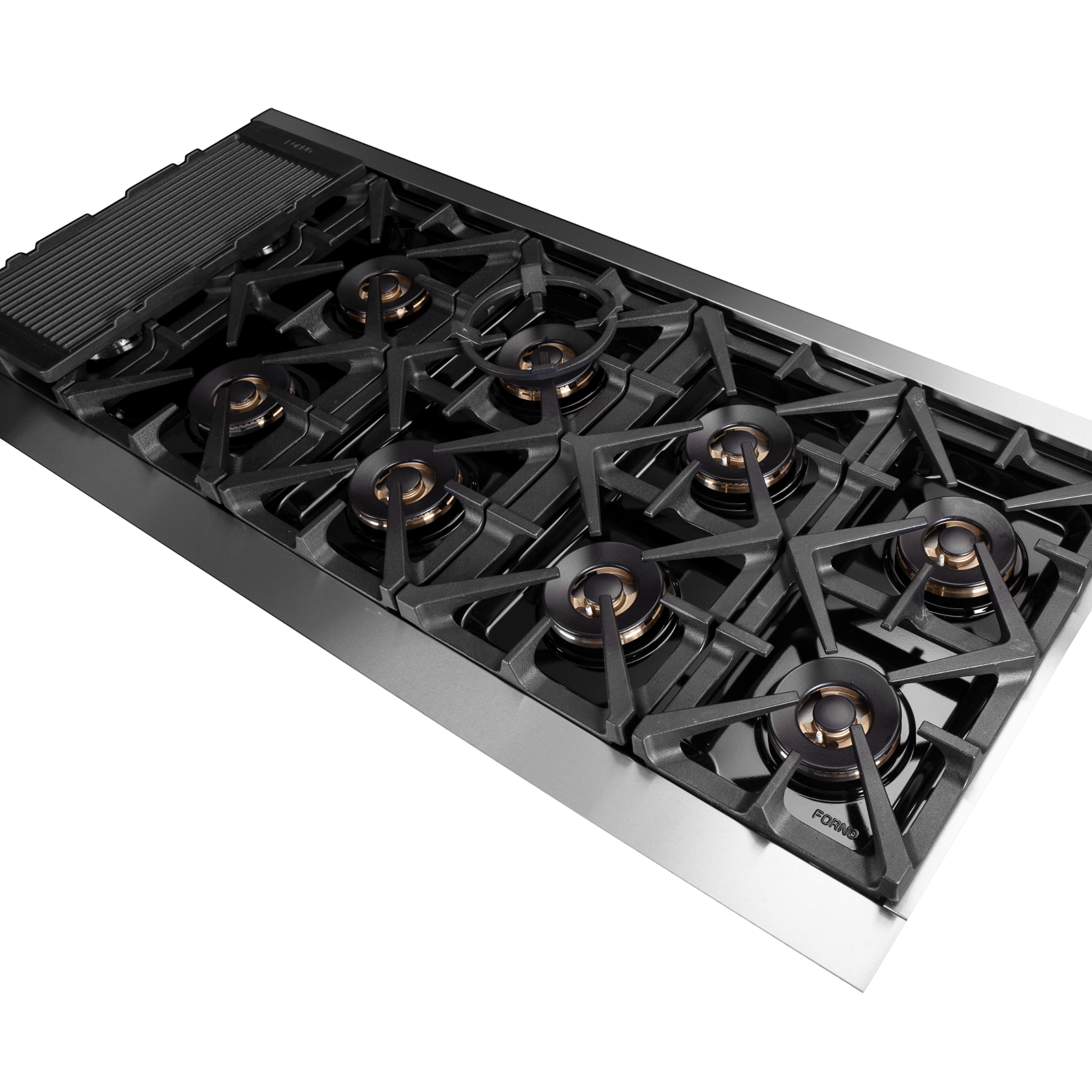 FORNO Capriasca 60" Dual Fuel Range Stainless Steel, 10 Burners, 8.54 cu.ft. True Convection Double Ovens - Image 9