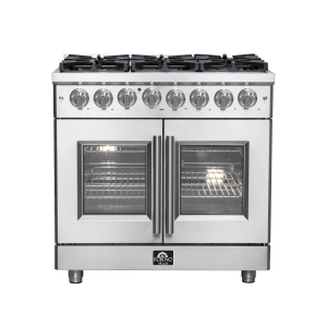 FORNO Massimo 36" Freestanding French Door Dual Fuel Range