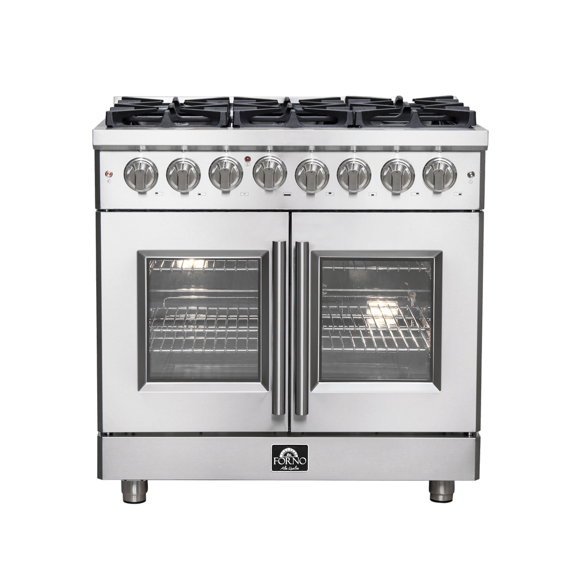 FORNO Massimo 36" Freestanding French Door Dual Fuel Range