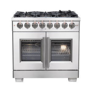 FORNO Capriasca 36" Freestanding French Door Dual Fuel Range