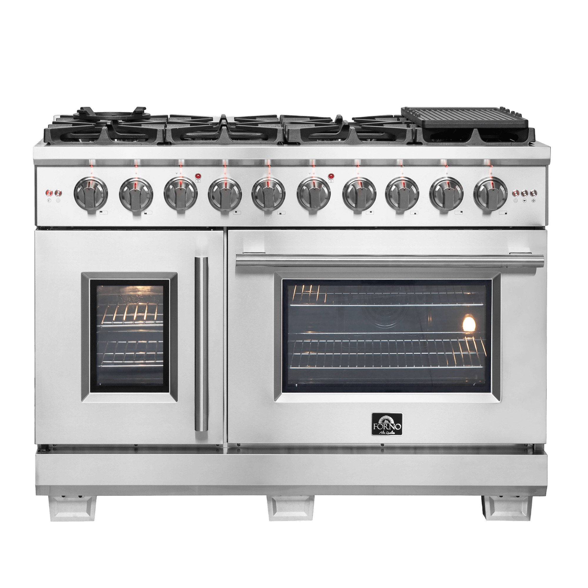 FORNO Capriasca 48" Freestanding French Door Gas Range