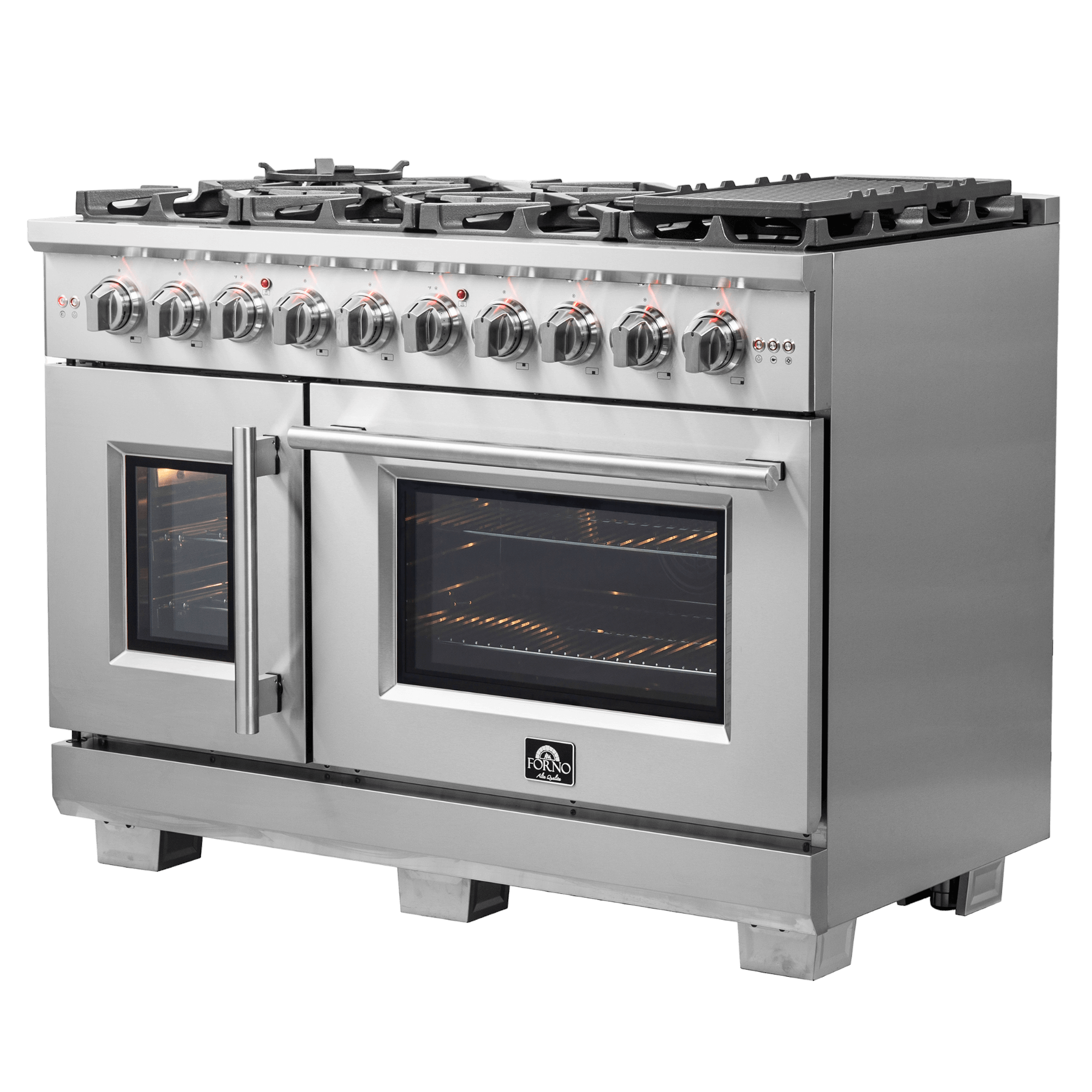 FORNO Capriasca 48" Freestanding French Door Gas Range - Image 2