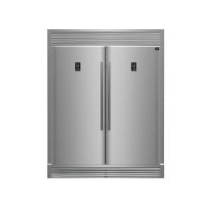 FORNO Rizzuto 2-Piece 56-Inch Convertible Refrigerator, 27.6 cu.ft. with Decorative Grill - 60-Inch Wide