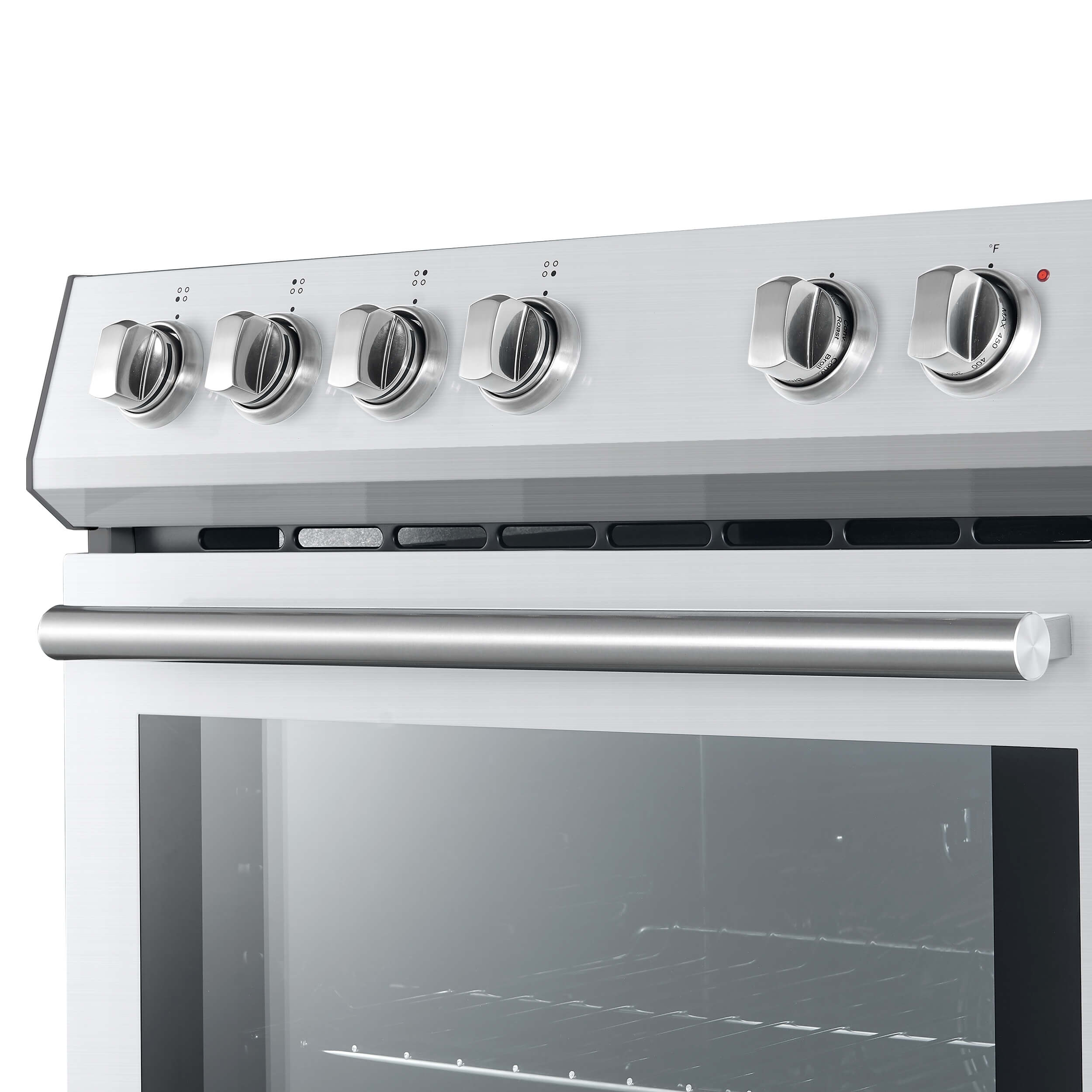 FORNO Leonardo Espresso 30-inch Slide-In Electric Range in Stainless-Steel, 4 Elements, 7,100 Watts, 5.0 cu.ft. Oven with Convection Fan - Image 10