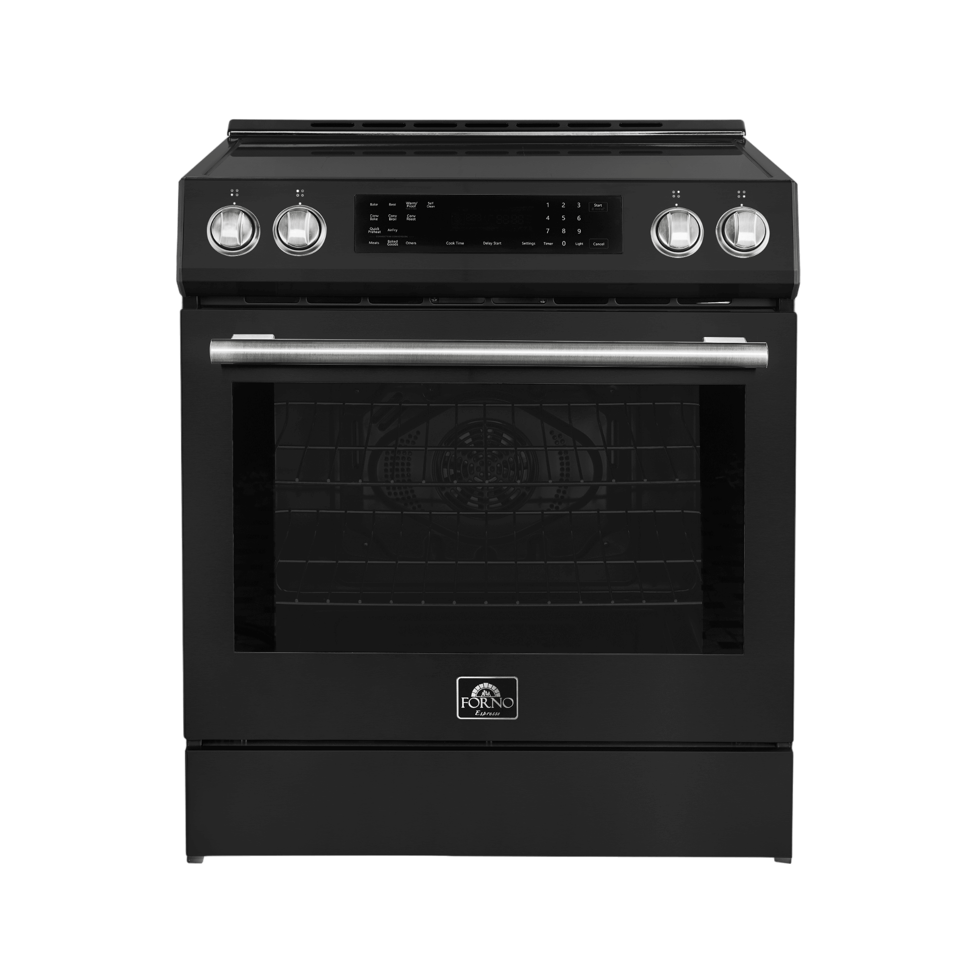 FORNO - Espresso Donatello 30-Inch Slide-In Induction Range Black