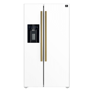 Forno Salerno Espresso 36-Inch White Side-by-Side Refrigerator, 20 Cu. Ft., Frost-Free, Ice & Water Dispenser, ENERGY STAR Certified