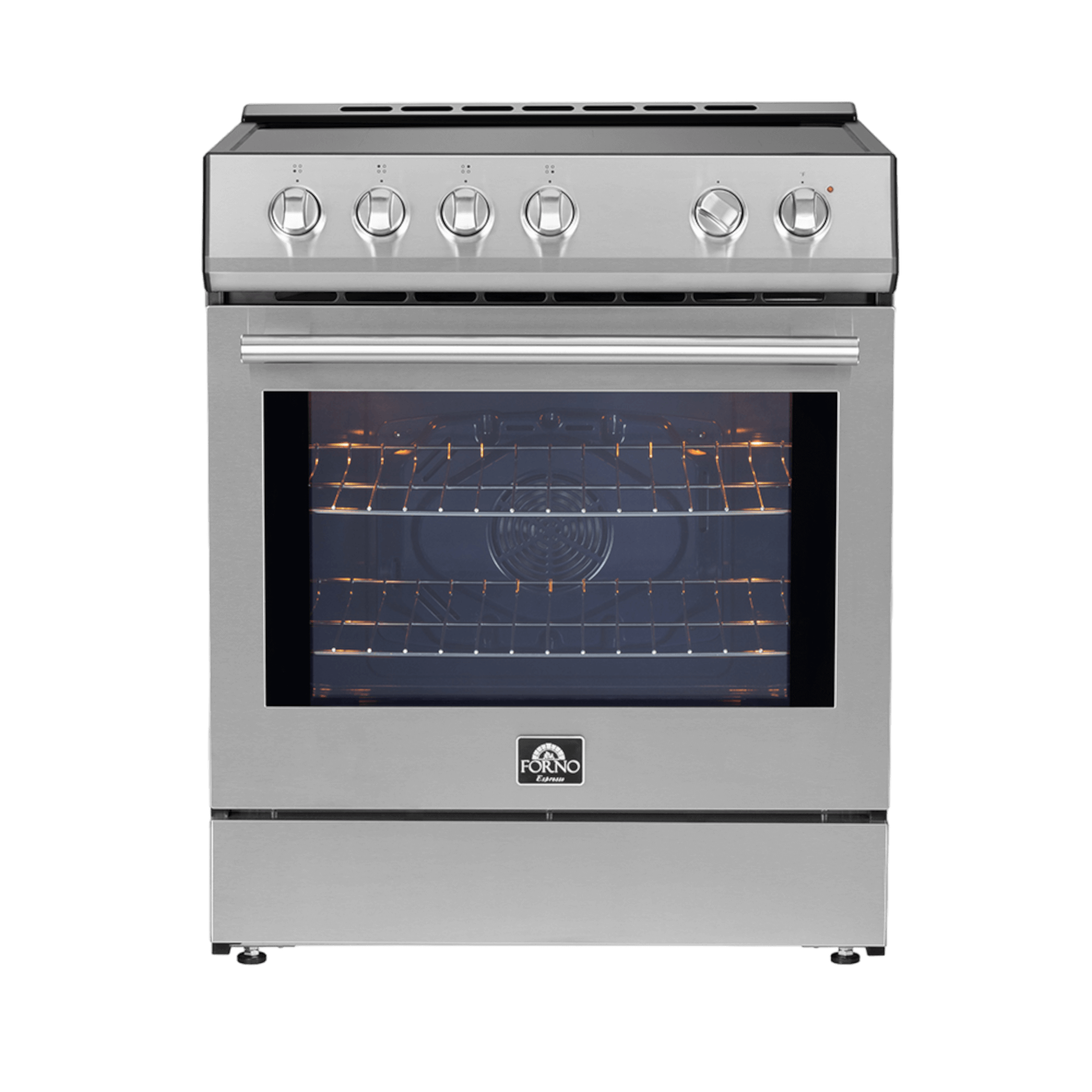 FORNO - Leonardo Espresso 30" Slide-In Electric Induction in Stainless-Steel,