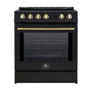 FORNO - Leonardo Espresso 30" Slide-In Induction Range in Black