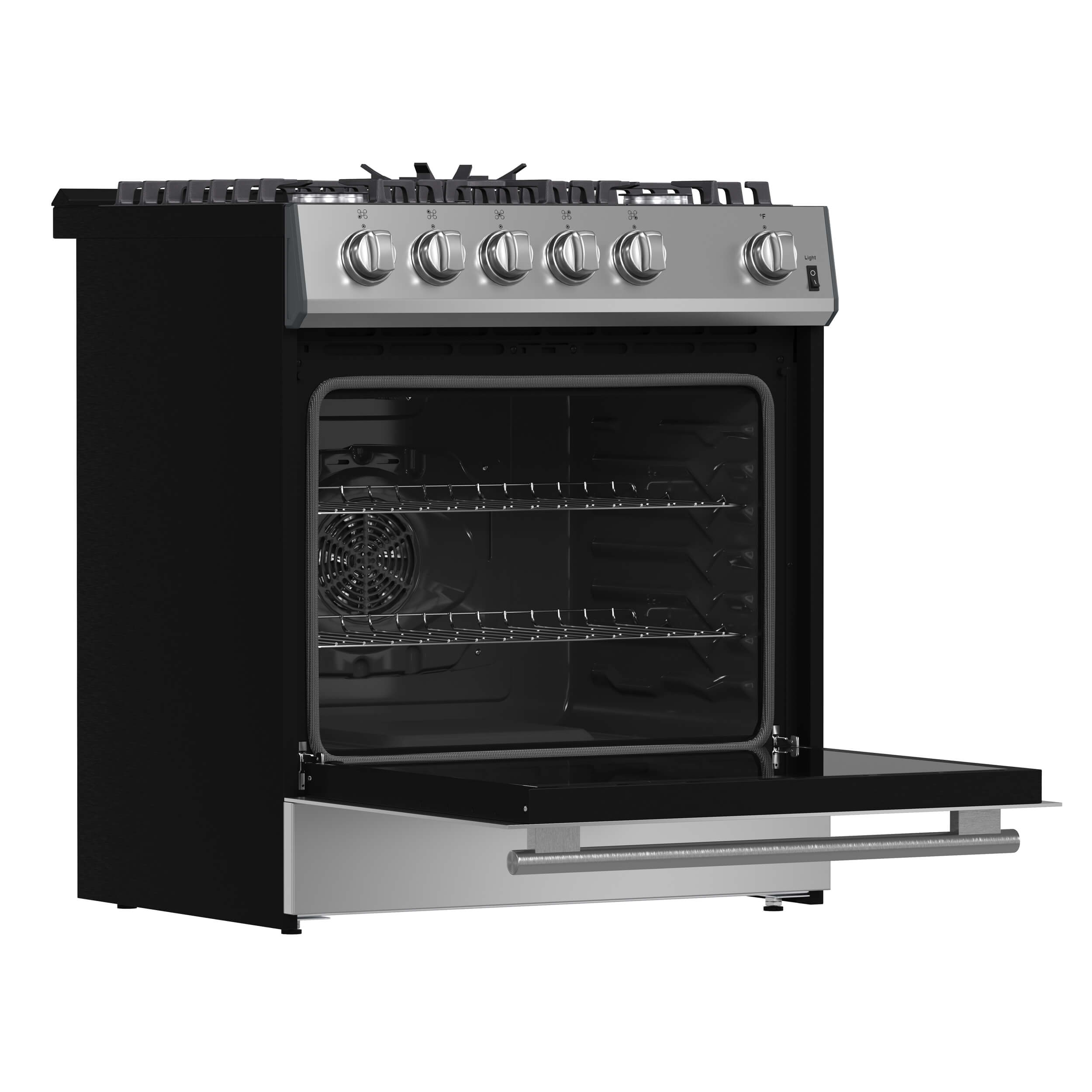 FORNO Leonardo 30-Inch Stainless Steel Gas Range, 5 cu.ft. Convection Oven, 5 Sealed Burners 39 500 BTU, Auto Re-Ignition, LP Conversion Kit Included - Image 8