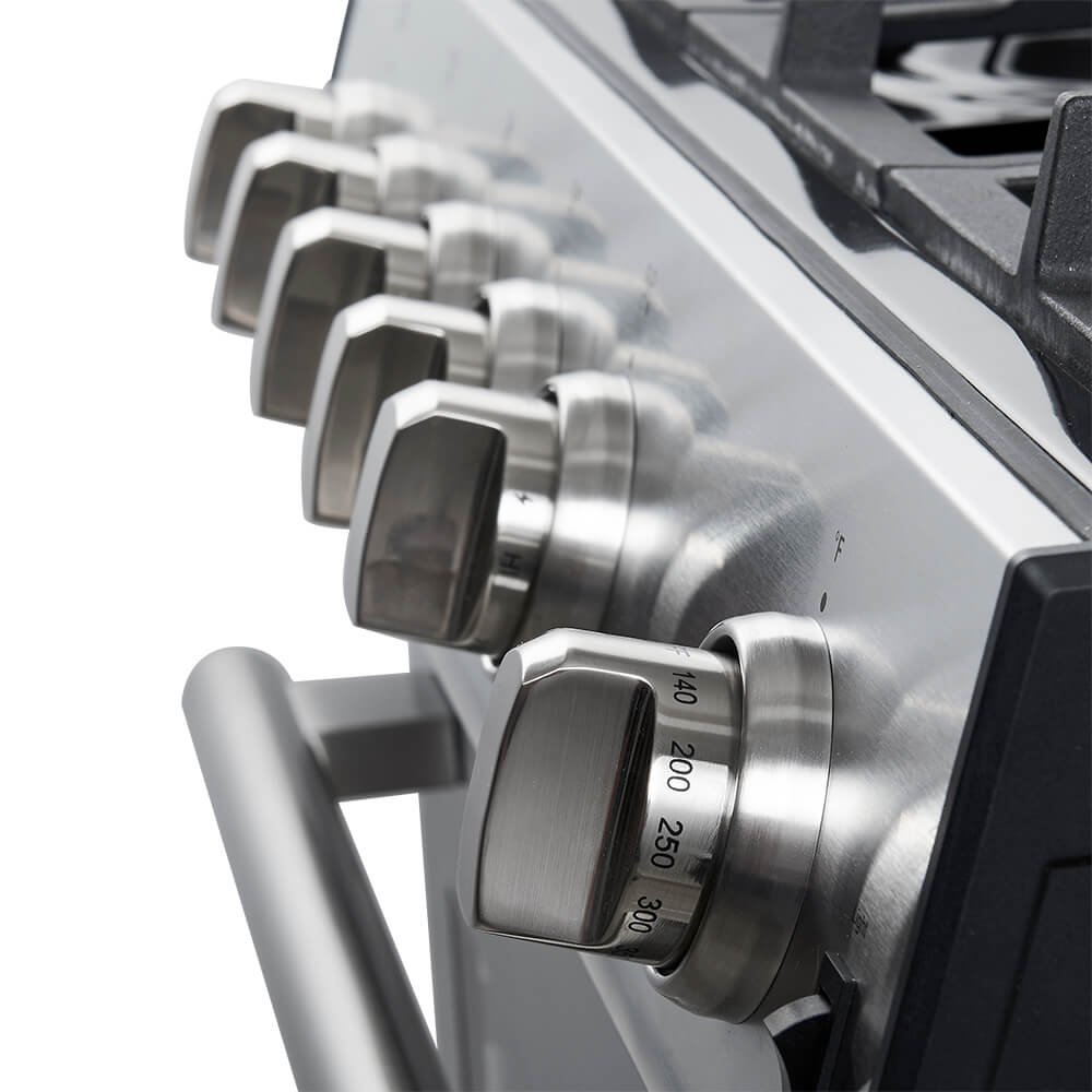 FORNO Leonardo 30-Inch Stainless Steel Gas Range, 5 cu.ft. Convection Oven, 5 Sealed Burners 39 500 BTU, Auto Re-Ignition, LP Conversion Kit Included - Image 4