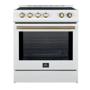 FORNO -Leonardo Espresso 30-Inch Slide-In White Induction Range